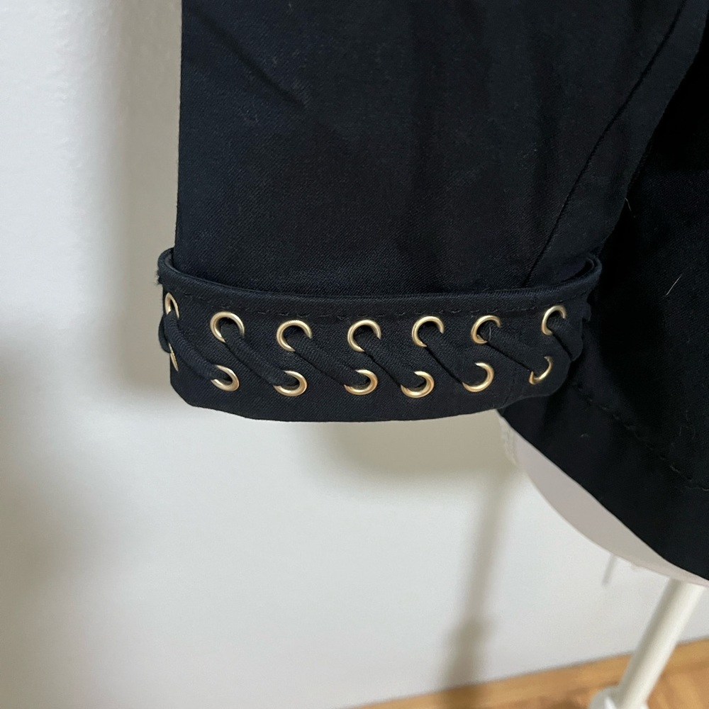 St. John Elegant Black Jacket with Gold Accents - Picture 8 of 12